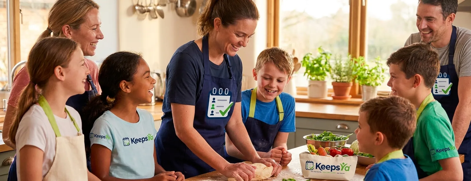A chef running cooking with their students on KeepsYa
