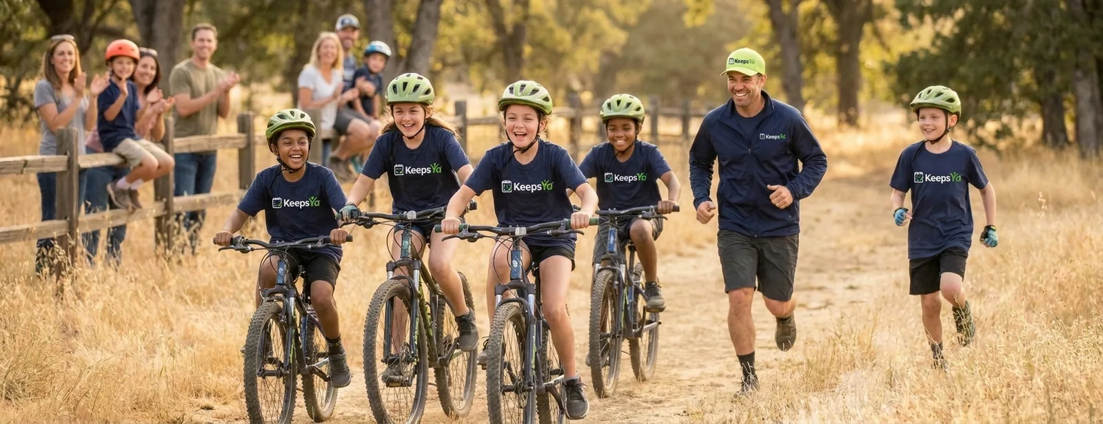 A coach running cycling with their riders on KeepsYa