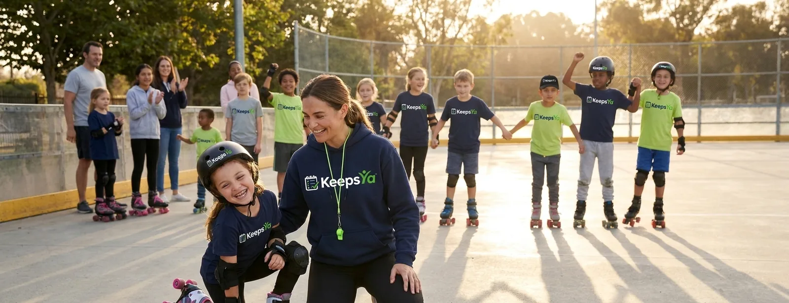 A coach running roller skating with their skaters on KeepsYa