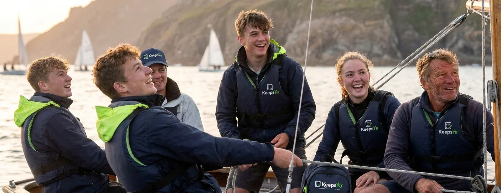 A instructor running sailing with their sailors on KeepsYa